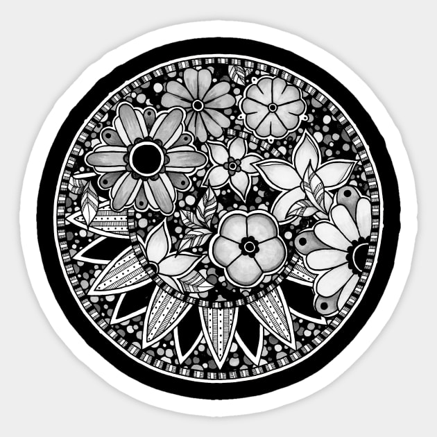 Retro Flower Mandala Sticker by Litedawn